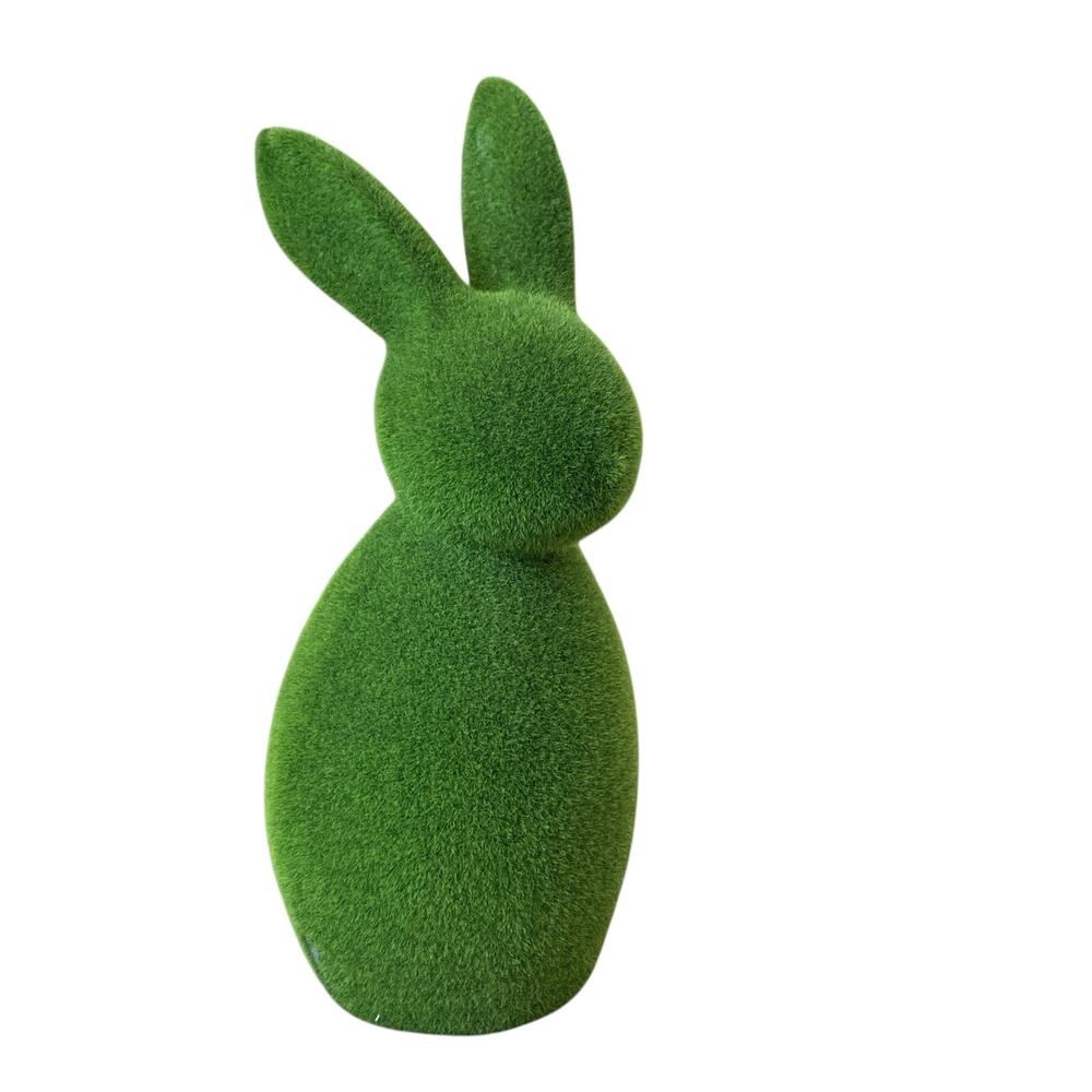 Martha Stewart Oversized Green Mossy Flocked Easter Bunny Rabbit 23in NEW